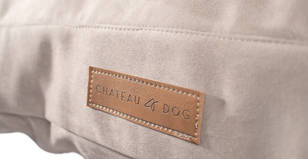 cuscino per cani chateaudog otto beige alcantarra morbido comfort