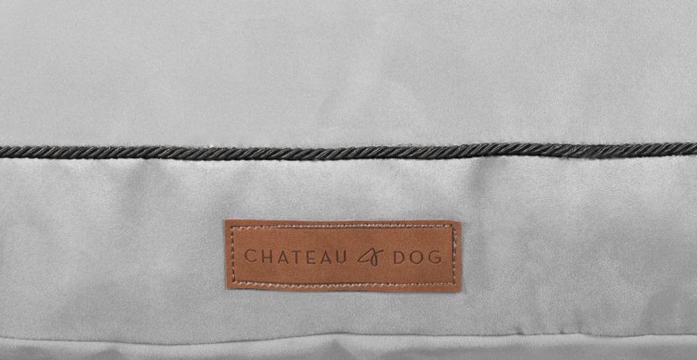 materasso per cani chateaudog rex grigio alcantara comfort