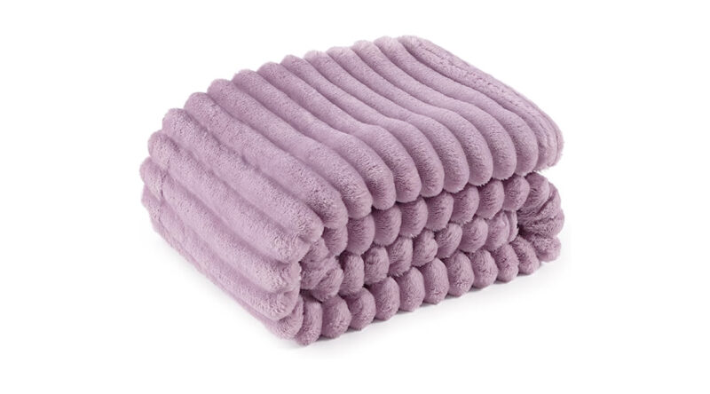 coperta in peluche lilla